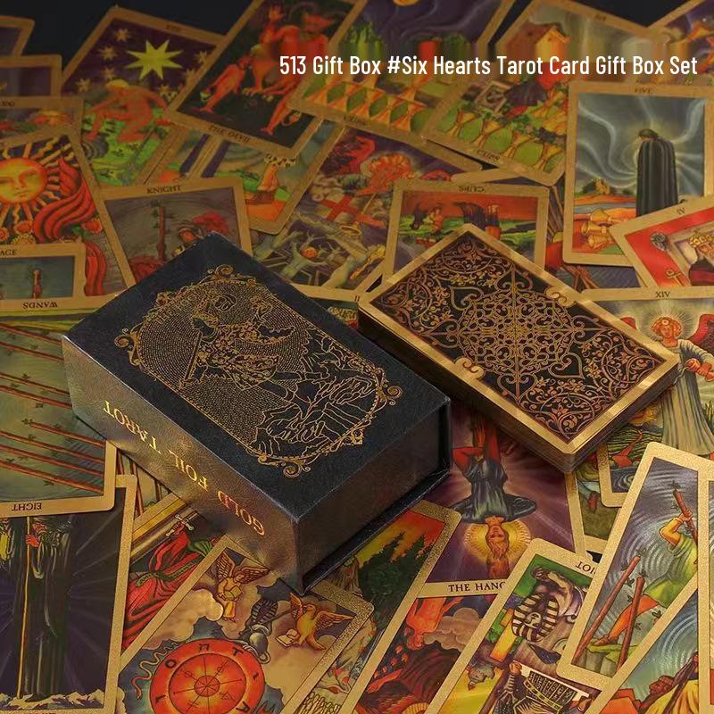 Waterproof Black PVC Tarot Cards - Colorful 78 Card Deck for Board Games