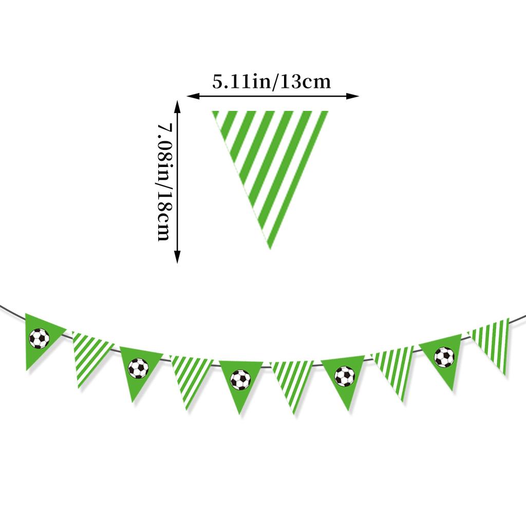 Football Birthday Party Supplies, Soccer Banner & Cake Topper Decor Set