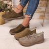 Outdoor Fashion Vintage Casual Shoes, Women's All-Season New Versatile Dopamine Soft-Sole Flat Sneakers with Thick Platform and Color Block Design