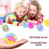 Rainbow Beads Stress Ball: Soft Rubber TPR Squeeze and Pinch Decompression Toy