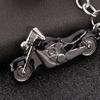 Keychain Pendant Motorcycle Shape Zinc Alloy Key Chain with Electroplated Double Helmet Design Cool Street Style Key Holder Backpack Car Accessory