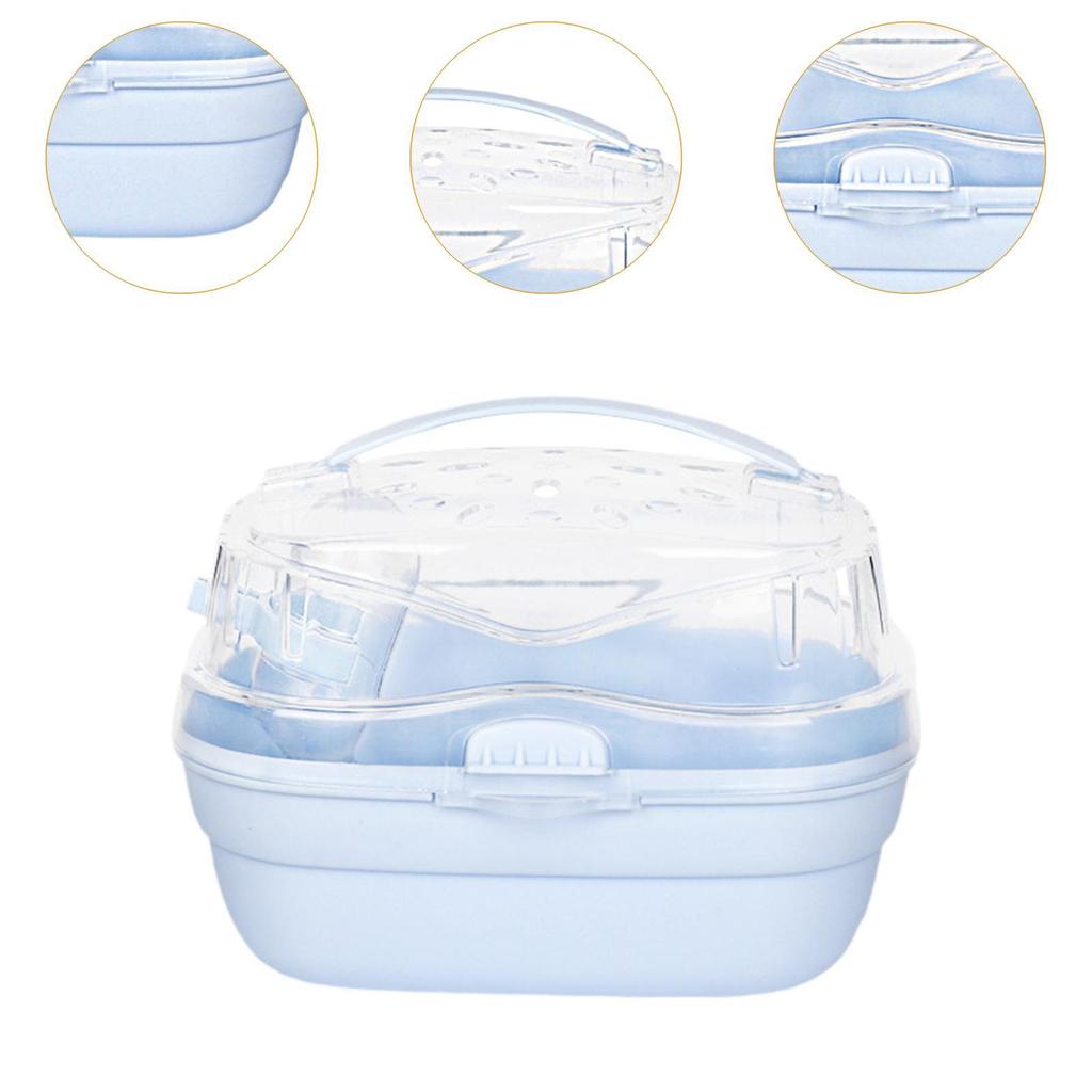 Hamsters Travel Carry Cage Carrying ° Transparent Window Versatile for Hedgehog