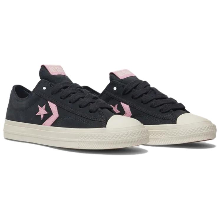 Converse Star Player 76 comfortable and versatile slip-resistant durable low-top skate shoes for both men and women in black