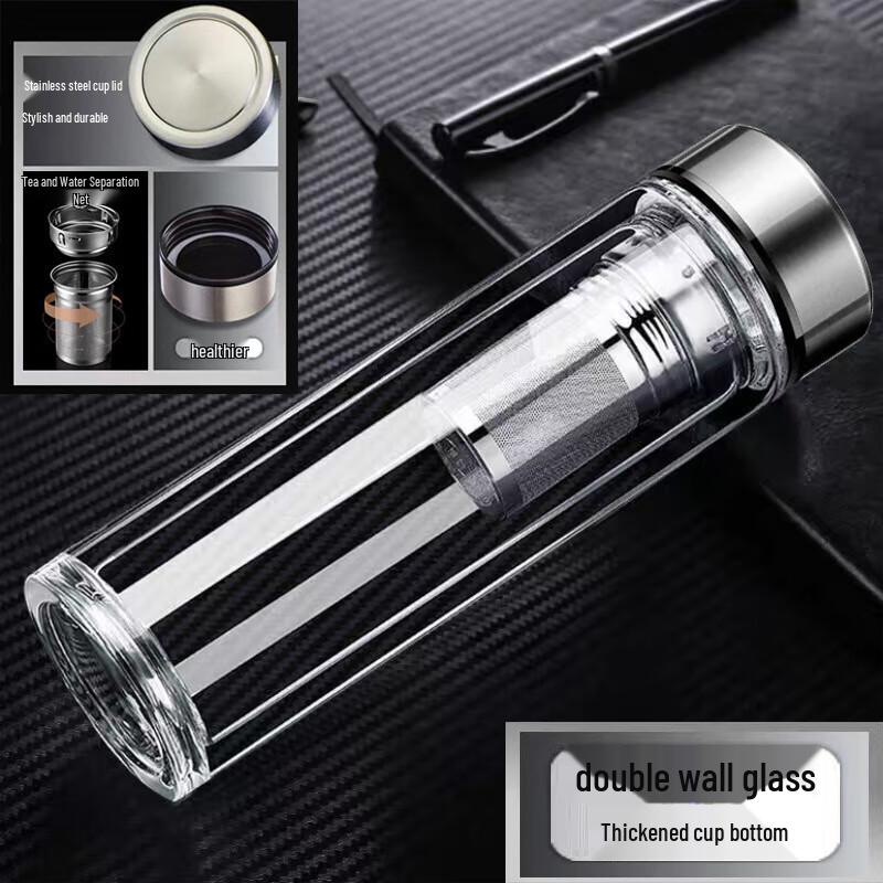 Shangqi Double-Layer Glass Tea Cup Set