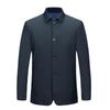 New Mulberry Silk Jacket Men's Business Casual Autumn Middle-aged Thin Lapel Non-iron Jacket Dad Wear Men