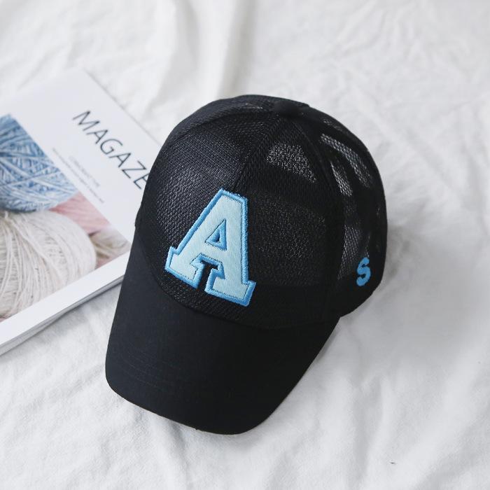 Cute Children's Baseball Caps Summer Hip Hop Accessories Funny Mesh Hat with Letter Embroidery Snapback Sun Cap for Boys & Girls
