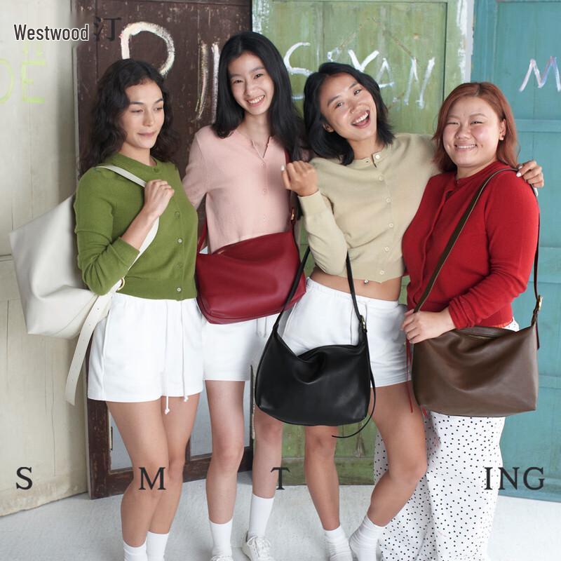 Ximuting Love Gummy Women's Cowhide Tote Crossbody Bag