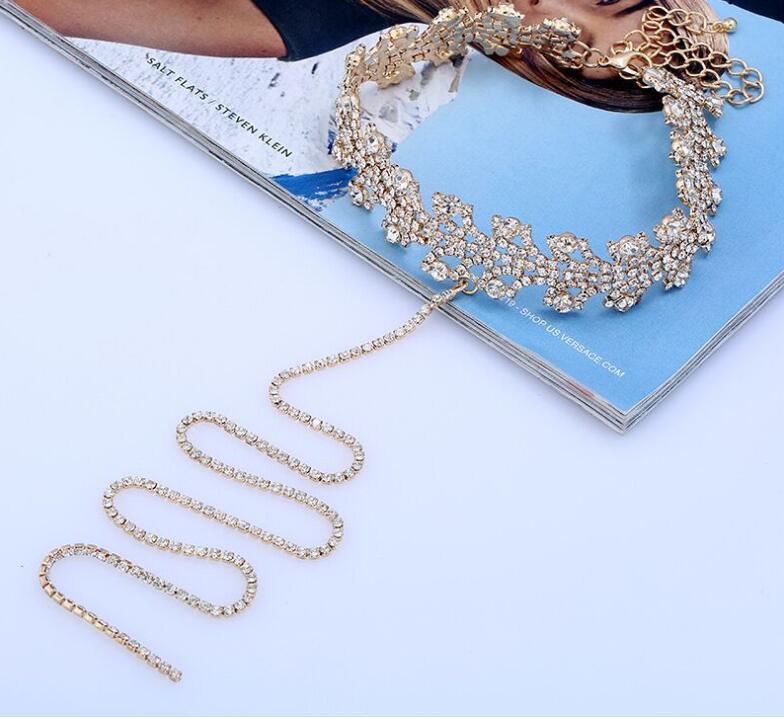 Multi-Layered Diamond Claw Tassel Necklace for Women