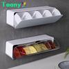 Collapsible Wall-mounted Spice Box Combination Four-grid Kitchen Device Sets Multi Plastic Container for Seasoning Tools