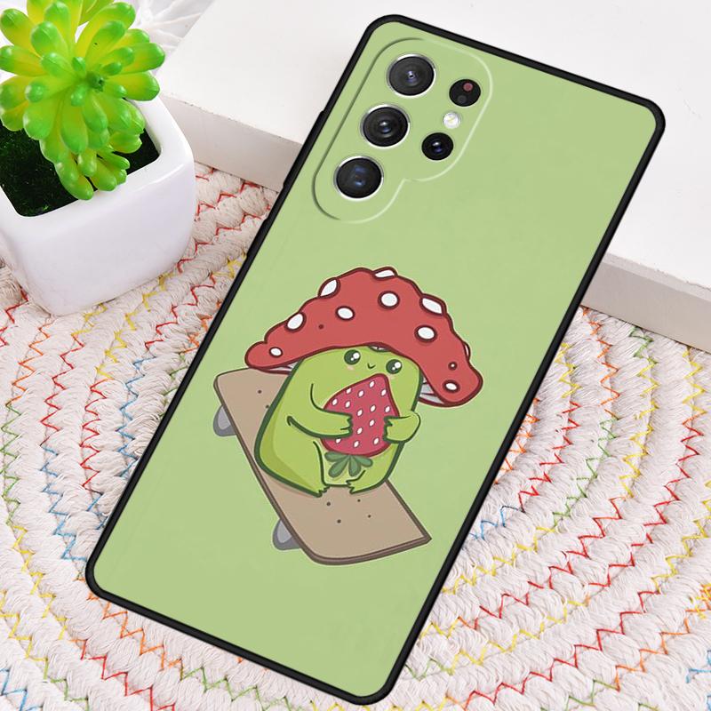 Frog Skateboard Cute Kawaii Phone Case for Samsung Galaxy note 10 pro S26 Ultra S23 S24 FE S25 S21 S22 PLUS shockproof Cove