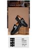 Herrvår läderloafers med metallspänne - Slip-on Business Casual Större Storlekar Körskor