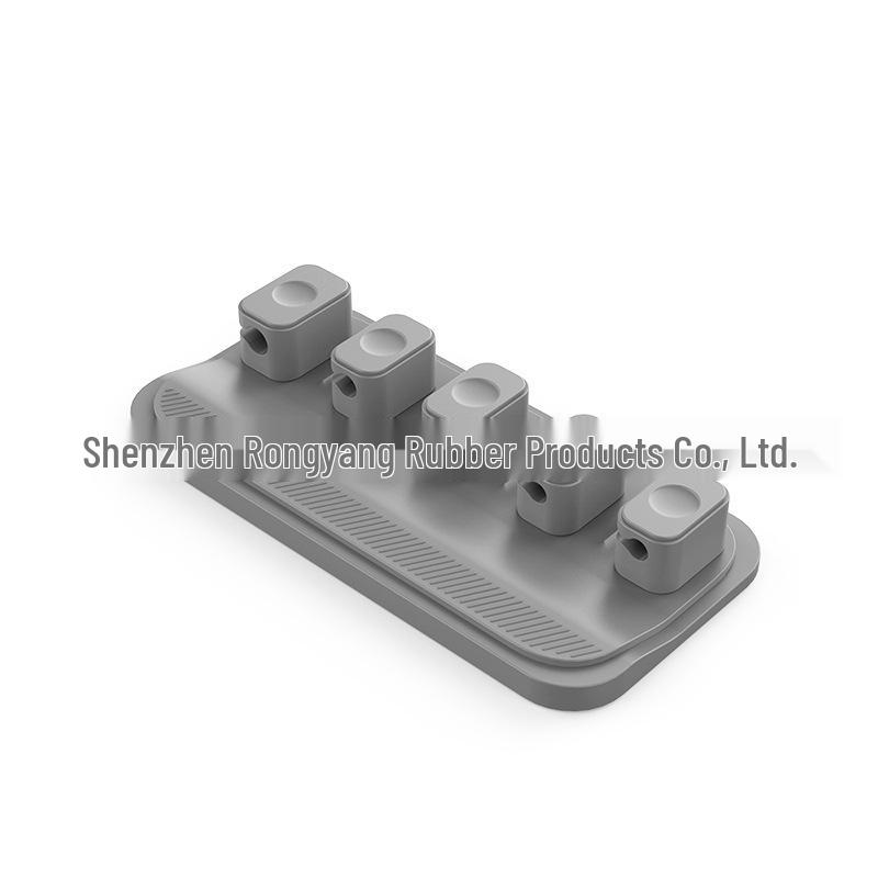 Silicone Magnetic Cable Organizer Set - Multi-Slot Desktop Cable Holder