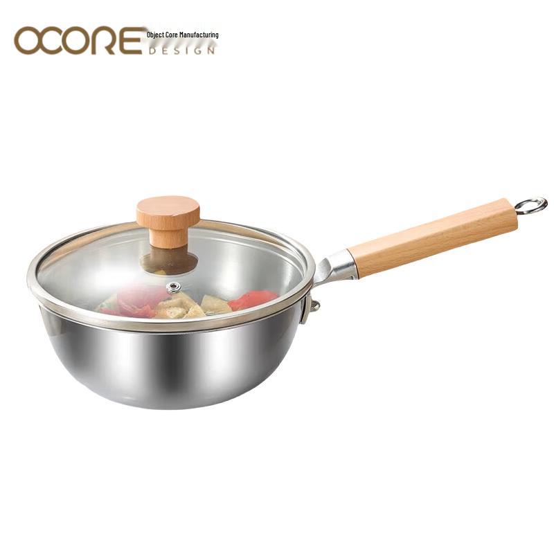 

304 Stainless Steel Multi-Layer Wok with Lid 24cm