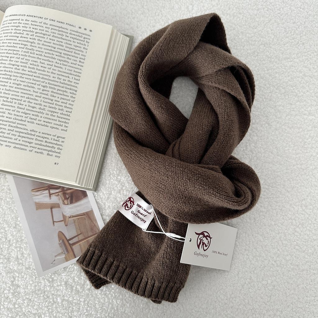 Damen Schal Einfarbig Vielseitig Winter Warm Strickschal Elegantes Tuch für Herren