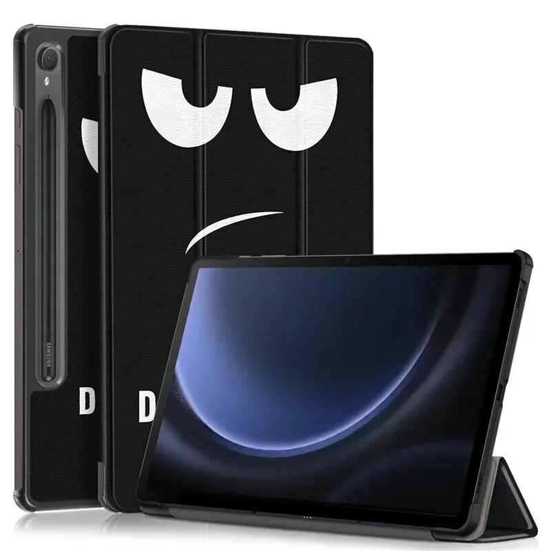 Tablet Leather Case for Samsung Galaxy Tab S9 FE S9FE 2023 Case 10.9 Inch Folding Stand Magnetic Smart Folio Tablet for Samsung Tab S9 FE Case