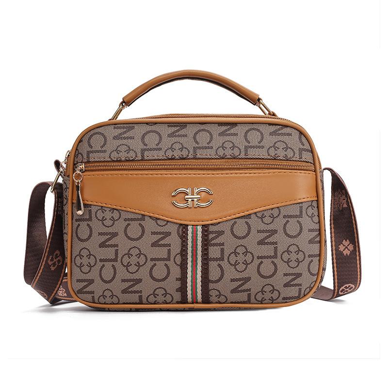 

Women s bag mother s new large-capacity handbag with simple letters, medium bag, one shoulder messenger bag.