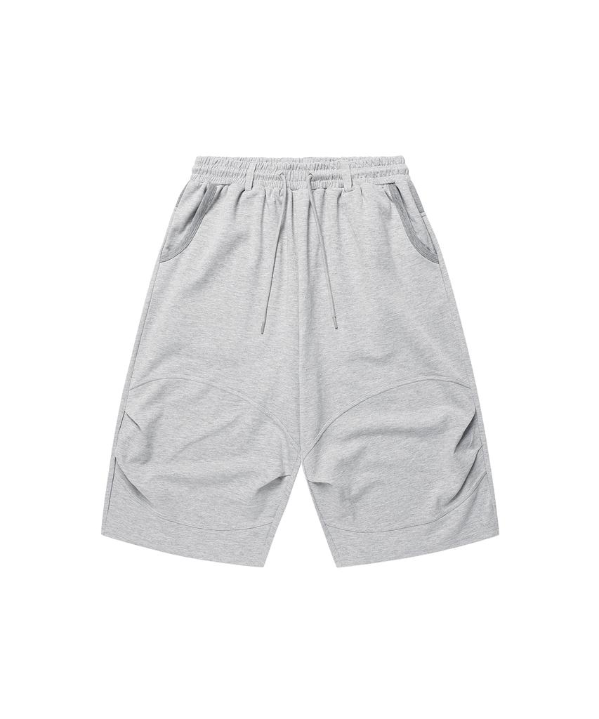 Gicheol Flow Knee Bermuda Sweat Pants (Melange Gray)