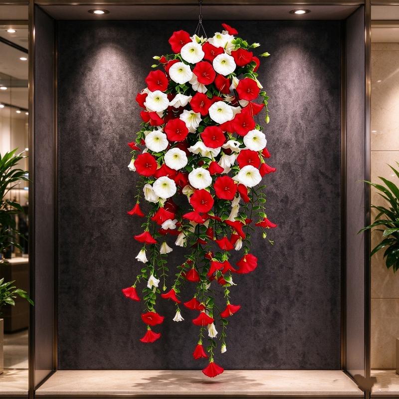 Artificial Plants Flowers Simulated Plants Morning Glory Vines Wedding Party Decoration Hanging Flower Garden Decor Accessories