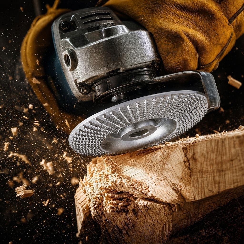 Wood Carving Disc Angle Grinder Wheel with Toothed Surface for Shaping Sanding and Grinding Woodworking Projects