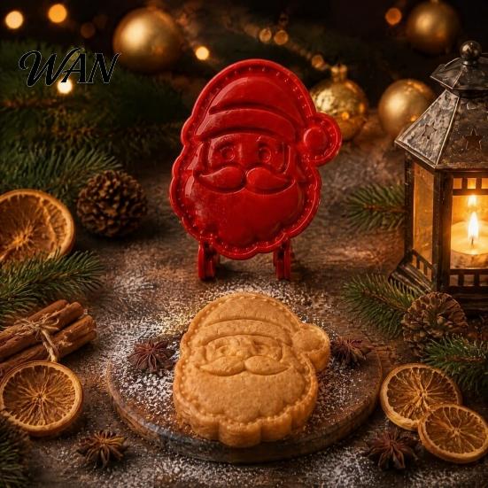 Plastic Dough Press Christmas Hand Pie Mold, Pastry Baking Gifts for Enthusiasts Neatly Cut Cookie Cutters DIY Holiday Treats Stamps