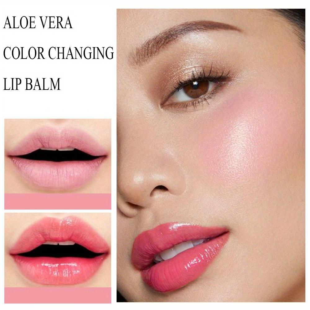 Aloe Color Changing Lipstick Aloe Vera Tinted Lip Balm Moisturizing Hydrating Long Lasting Lipstick Hydrating Lip Care Gloss for Soft Lustrous Lips