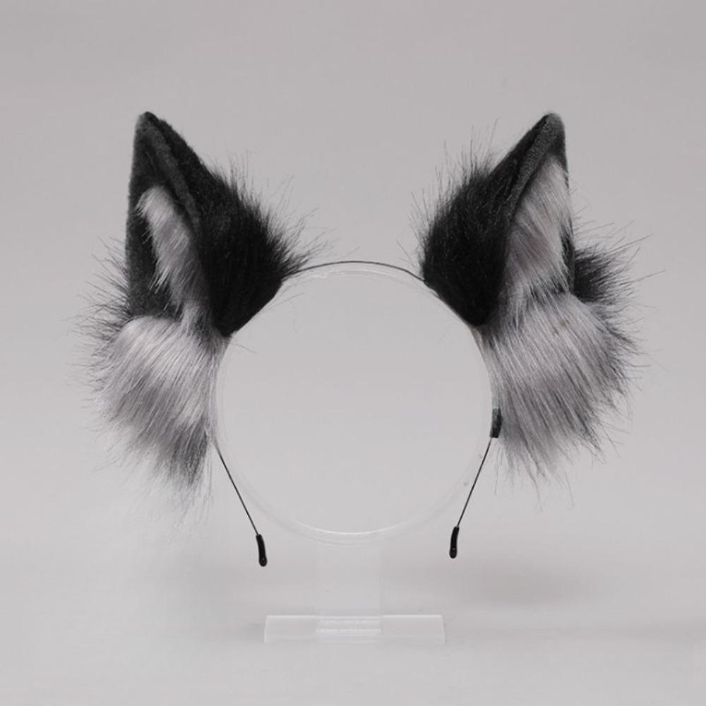 Animals Cat Ears Headband Lolita Furry Cosplay Headwear Cute Wolf Dog Hair Band  Student