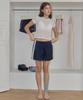 LOSSYROW Satin Side-Line Shorts Navy