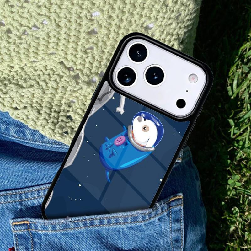 Skater Dog In Space Phone Case For iPhone 17 AIR 16 Pro Max 15 14 Pro 11 12 13 Shockproof Silicone Cover