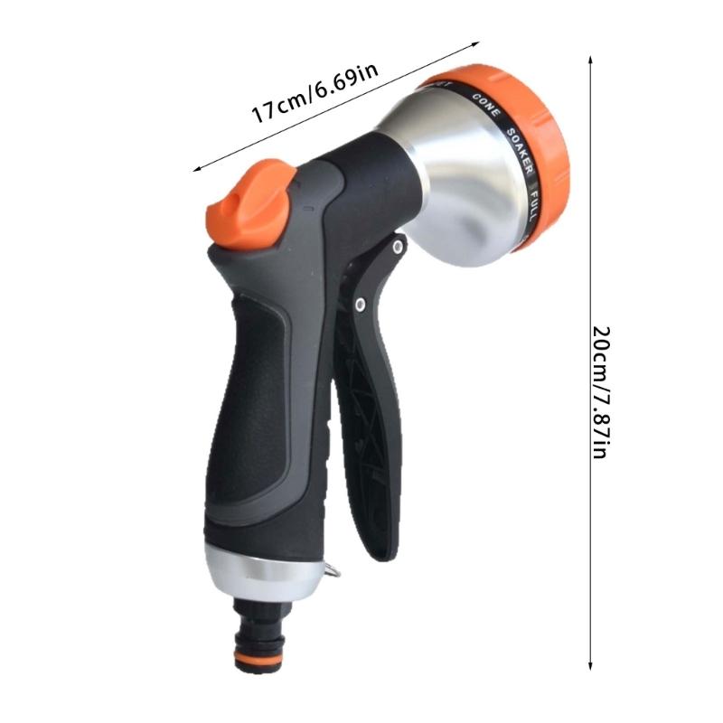 Multipurpose High Pressure Garden Hose Nozzle Ergonomic TPR Handle Durable ABS Body For Effective Landscape Irrigation