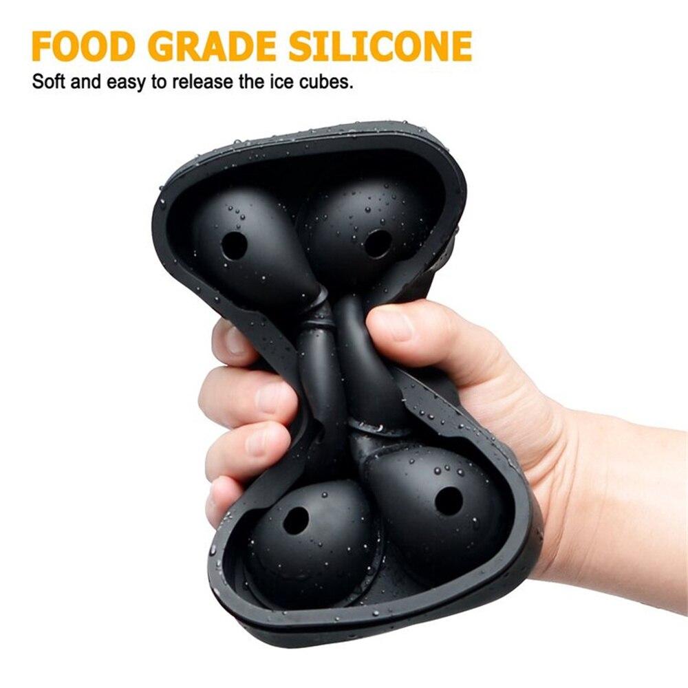 Ice Cube Trays Silicone Sphere Ball Maker with Lid for Whiskey and Cocktails Bourbon Reusable and BPA Free