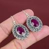 Faceted Kashmir Ruby Earring Vintage Gemstone Earrings Handmade Jewelry 925 Sterling Silver Earring Latest Design Earring Gifts For Friend