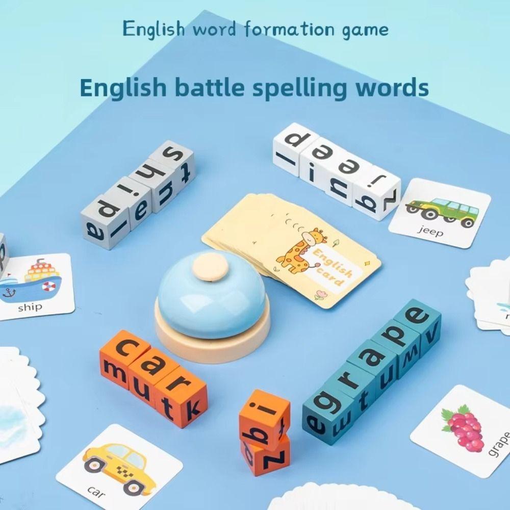 Baby Learning Cards Alphabet Spelling Game Word Spelling Game English Words Card Puzzle Game  Kids
