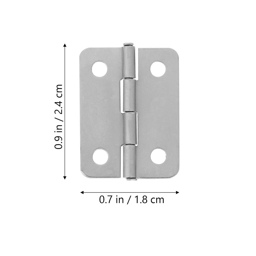 20Pcs Jewelry Box Hinges Iron Hardware Durable Not Easy to Fade DIY Accessory Small Hinges DIY Accessories 1.2inch Mini Hinge