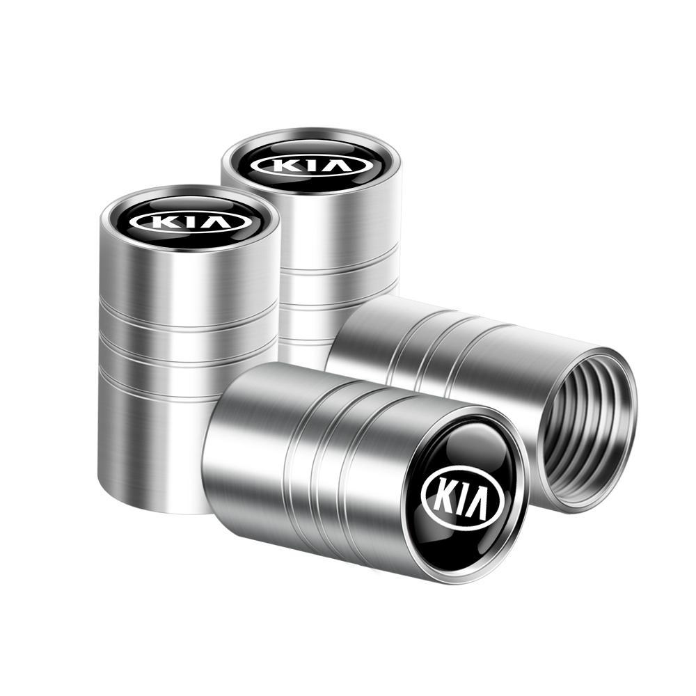 2026 Horká Samolepka na Auto 4ks 3D Slitina Hliníku Krytky Ventilků Pneumatik Kol Auta Příslušenství Ráfků Pro Kia Rio 3 Soul Picanto EV6 Ce