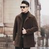 Men's Faux Lambskin Jacket - Short Lapel Coat for Autumn/Winter