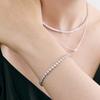 Mezmic Moissanite 3Mm Round Tennis 925 Silver Bracelet