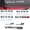 Lettere 2017 GLE43 GLE53 GLE63 GLE63S V8 Biturbo 4matic+ Emblema per Mercedes Benz AMG Car Side Trunk Rear W166 W167 Logo Adesivo