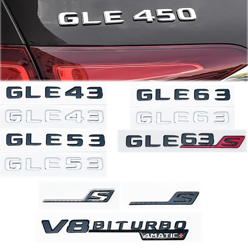 Lettere 2017 GLE43 GLE53 GLE63 GLE63S V8 Biturbo 4matic+ Emblema per Mercedes Benz AMG Car Side Trunk Rear W166 W167 Logo Adesivo