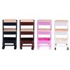 With Wheel 1:12 Dollhouse Trolley Plastic Storage Shelf Model  Kitchen Furniture Accessories