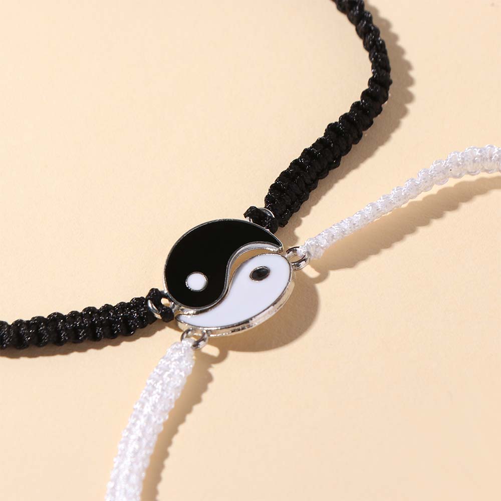 1 Pair Bagua Taichi Friend Bracelet Yin and Yang Taichi Hand Rope Taichi Bracelets Birthday Gift