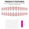 French Electroplated Aurora Gradient Almond False Nails 24 Pieces Durable And Comfortable For Daily Use