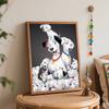 Disney 101 Dalmatians Oil Paint by Numbers Painting Kit Handmade Diy Home Decor Gifts Wall Art Canvas Picture Drawing Craft Set Artwork