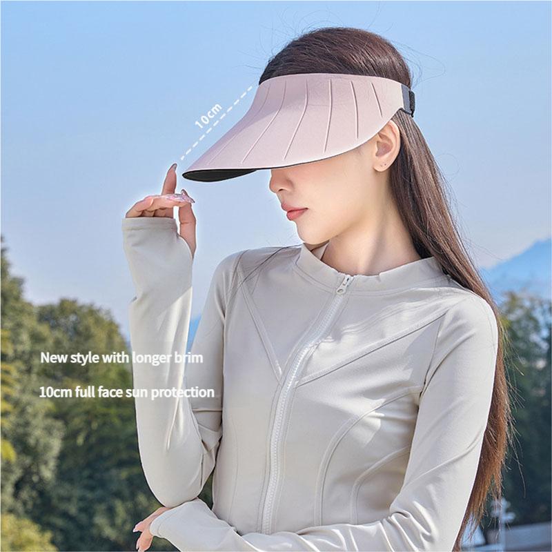 Sonnenhut mit breiter Krempe UV-Schutz Gesichtsschutz Verstellbares Stirnband Atmungsaktive Sommerkappe für Damen Herren Outdoor-Sportarten Radfahren Leicht