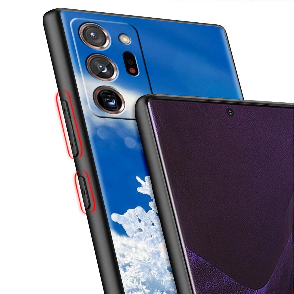 Snow White Snowflake Case For Samsung Galaxy Note 20 Ultra 10 Plus Lite 9 8 A50 A70 A30 A20e A20 A40 A10 A10e A60 Phone Cover