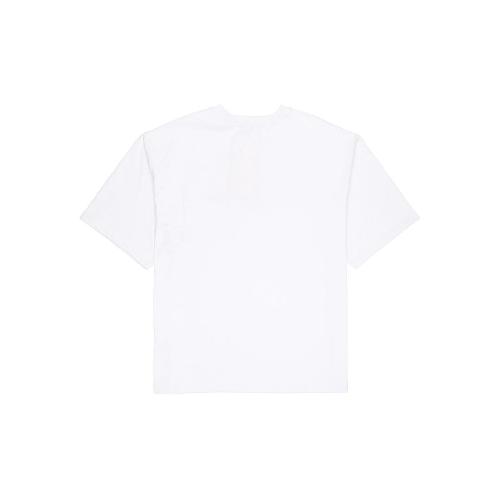 We11done Logo Mirror Reversed Short Sleeve T-Shirt Unisex Tops White WD-TT3-21-565-U-WH
