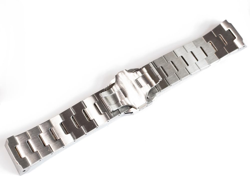 King Kompatybilny z Cartier Santos 100 LM Bransoleta Zamienna ze Stali Nierdzewnej Srebrna Nie [Import Oryginalny] Zegarki Męskie, Pasek, 23mm, (Rynek wtórny,