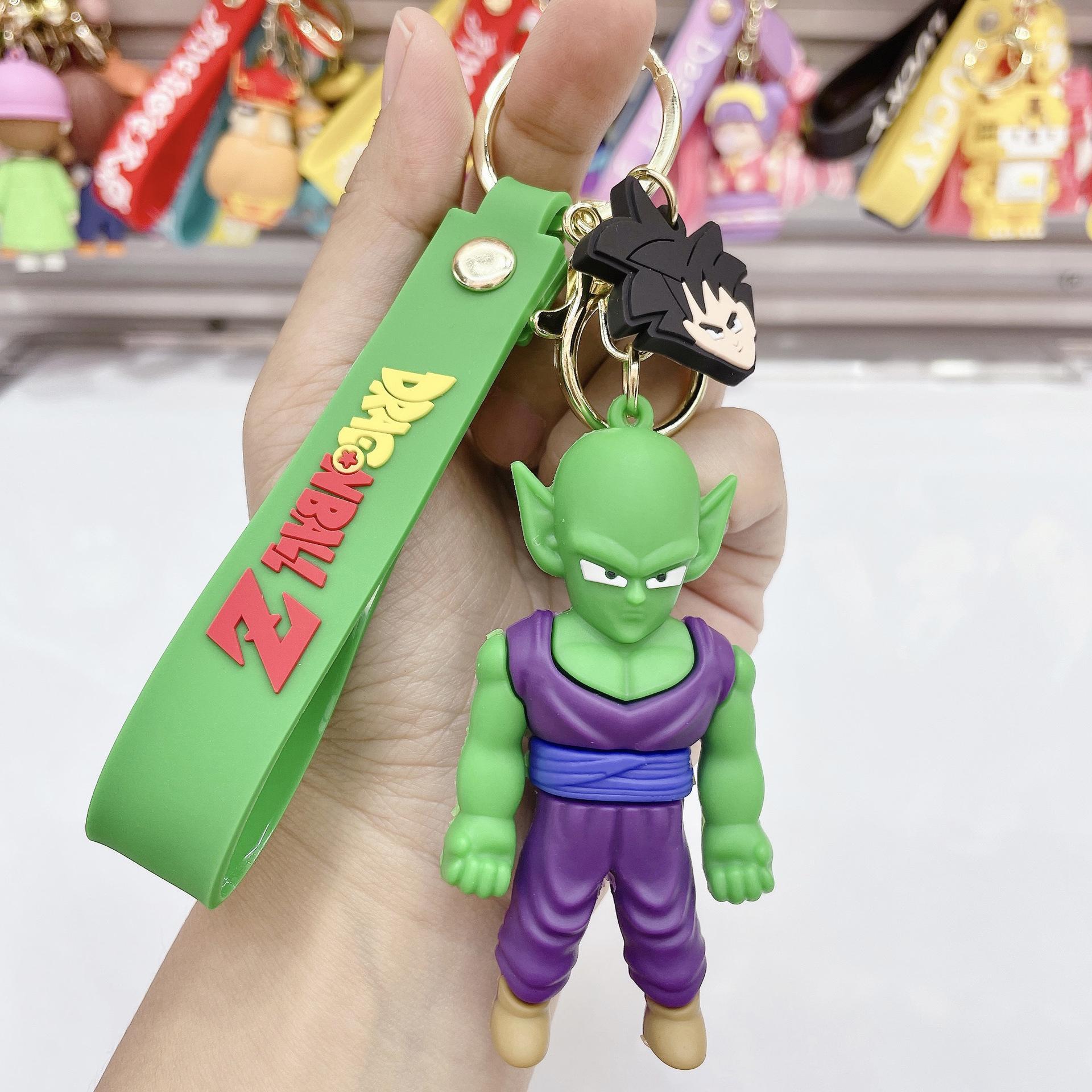 

Anime Dragon Ball Keychain New Style Fashion Son Goku Vegeta Piccolo Crystal Ball Resin Action Figures PVC Key Ring Bag Pendant 8cm