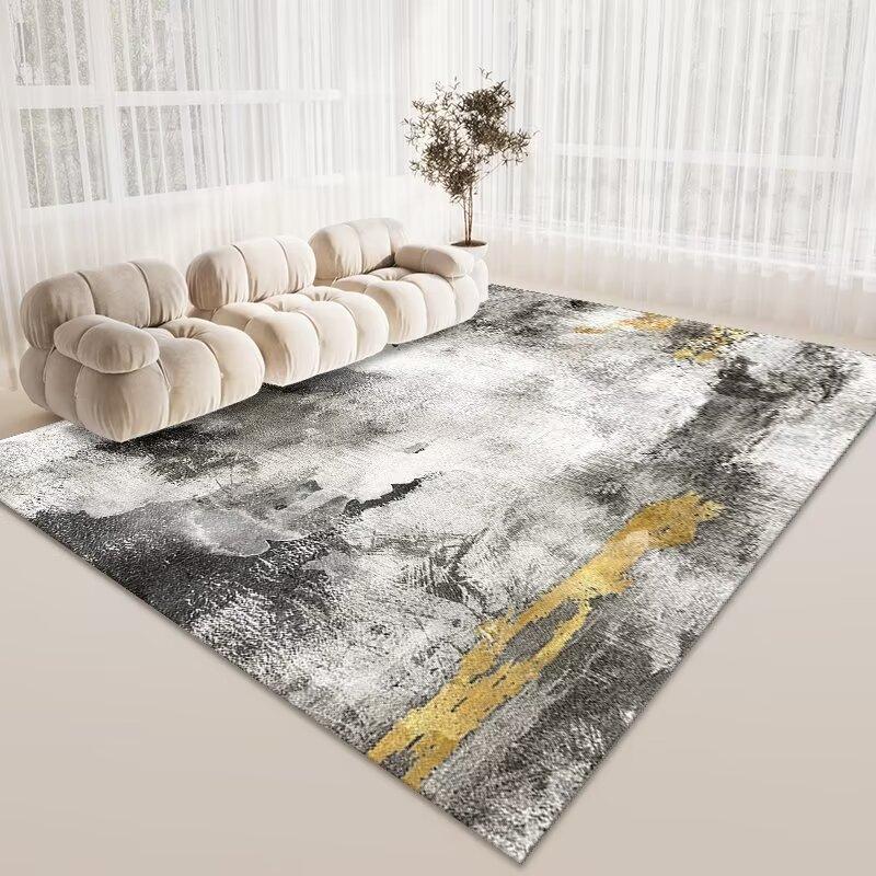 Nordic Style Living Room Sand Coffee Table Carpet, Bedroom Full Of Crystal Velvet Carpet, Study Dining Room Large Area Floor Mat
