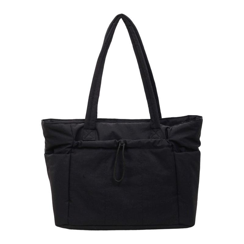 Большая вместительная сумка через плечо Студенческая Классная Сумка-портфель Женская Дорожная Сумка-тоут чёрный