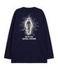 ASTRAL PROJECTION Astral System Oversized Long Sleeve T-Shirt_Navy